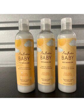 3x Shea Moisture Baby Detangler Curls Coils 8oz Nourishing & Moisturizing